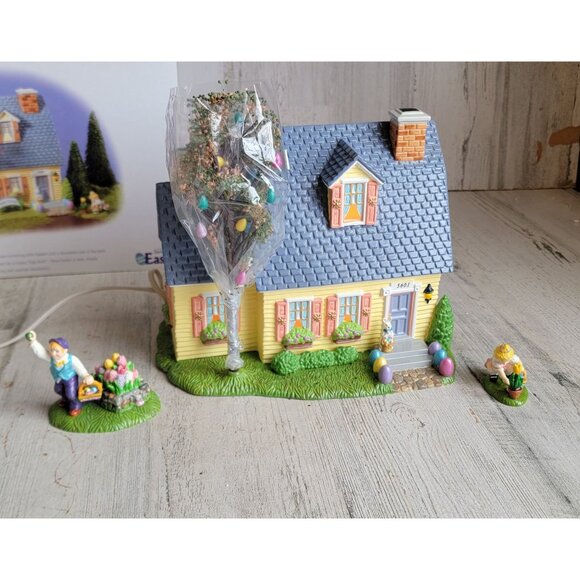 Dept 56 55090 Happy Easter House spring village accessory Accessories - Picture 1 of 12